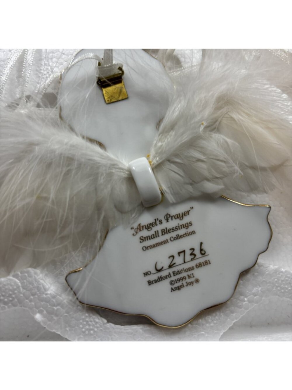 Bradford Editions Small Blessings Angels Ornaments Porcelain Set of 3 - Picture 7 of 7
